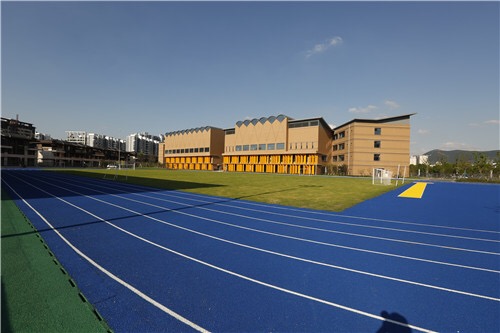 2018年6月承建苏州科技城第二实验小学室外运动场地面层项目